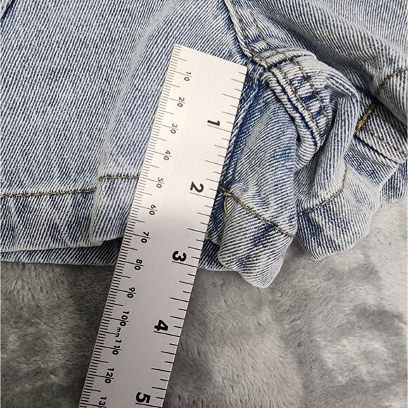 NEW Banjara Shorts Womens 7/27 Blue Embroidered Flowers High Rise Light Wash - Picture 9 of 11